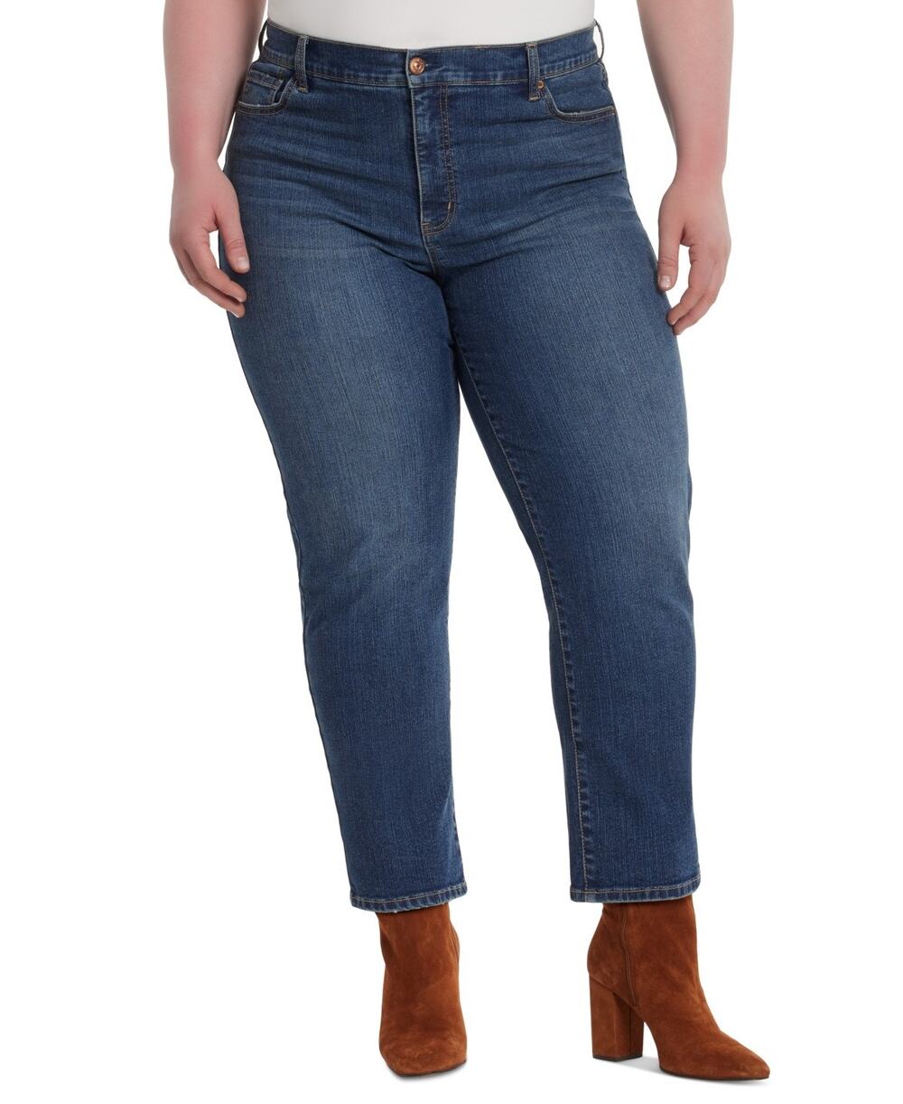Jessica Simpson Harmony Straight-Leg Jeans Particles Blue NWT Plus Size 18W